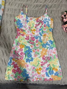 Old Navy Floral Mini Dress in Pink, Blue, Yellow, Green, Orange